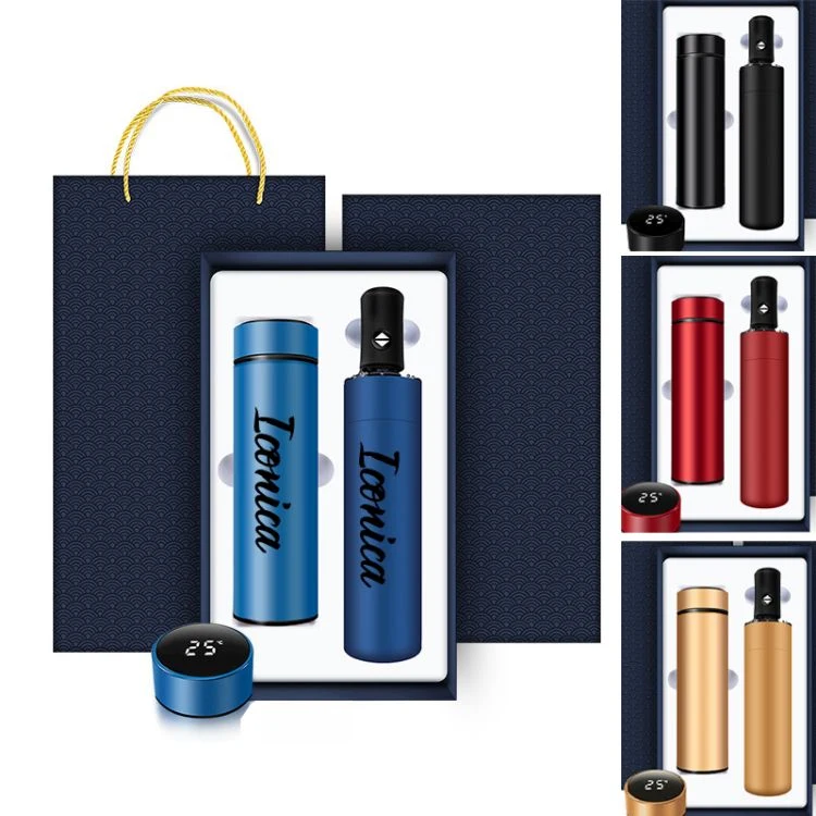 2 In 1 High Quality Umbrella And Thermos Business Gift Set 1