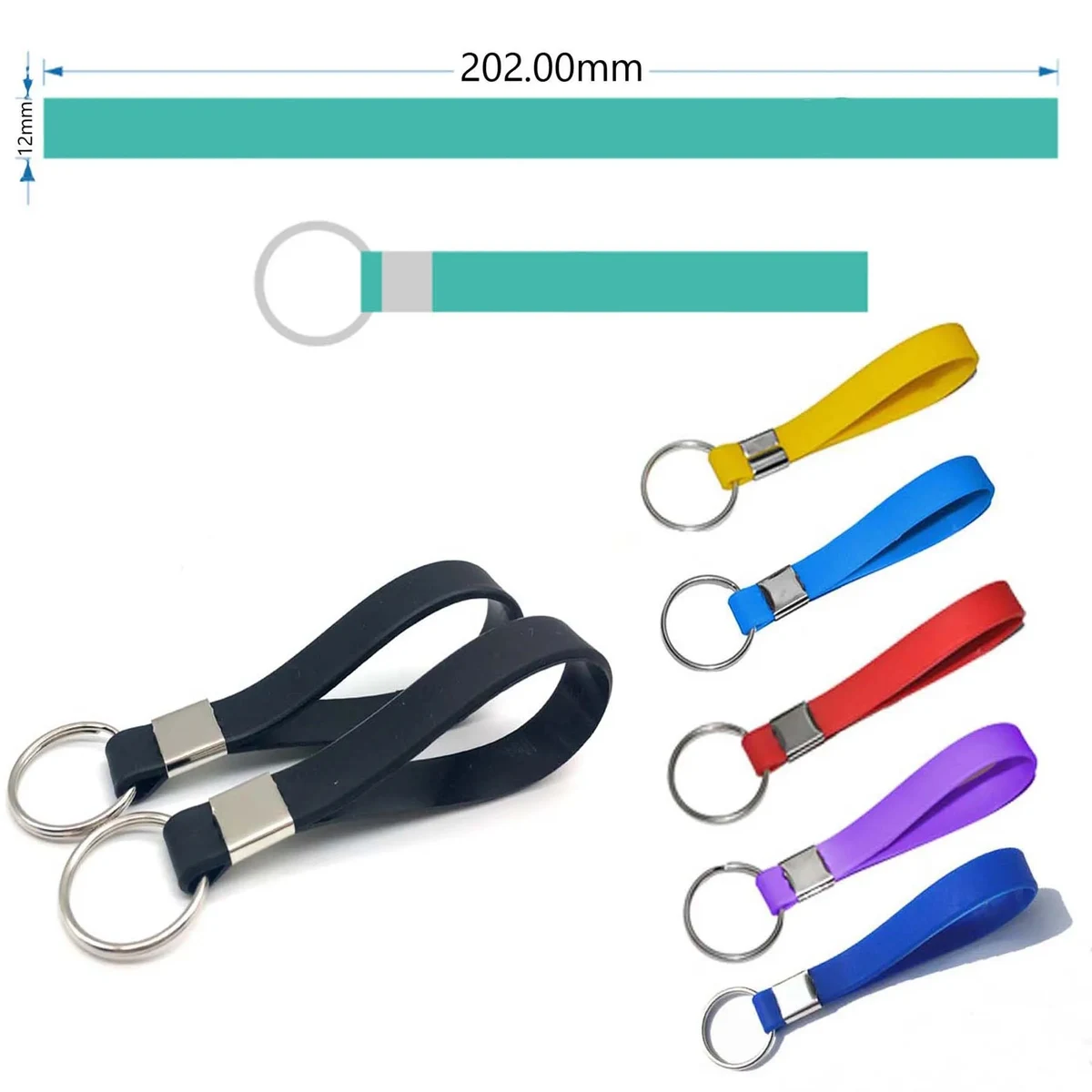 Silicone Keychain Bracelet Inspirational Key Ring 1