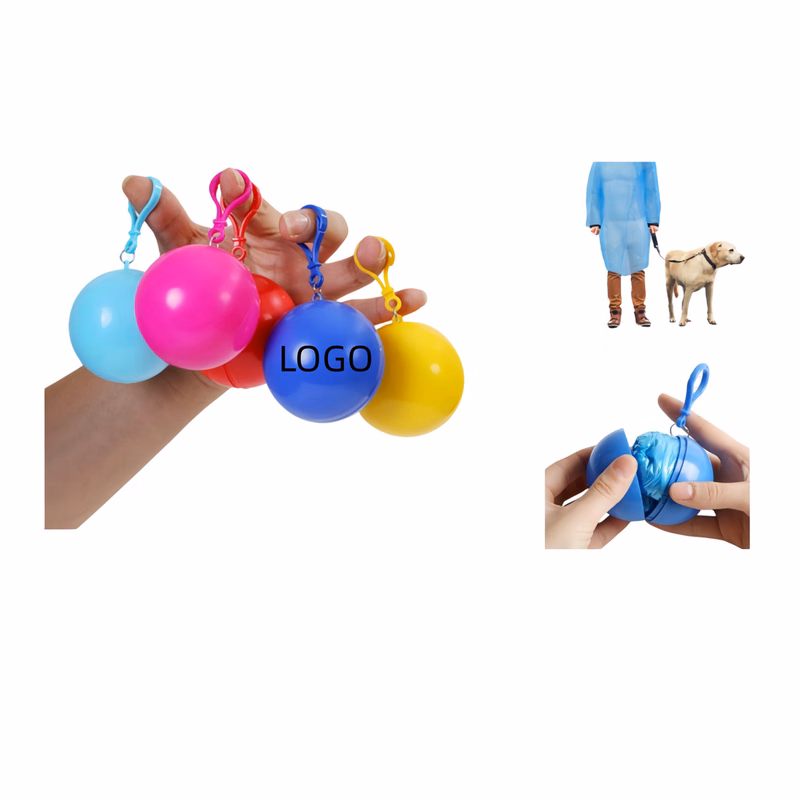 Portable Disposable Rain Poncho Ball