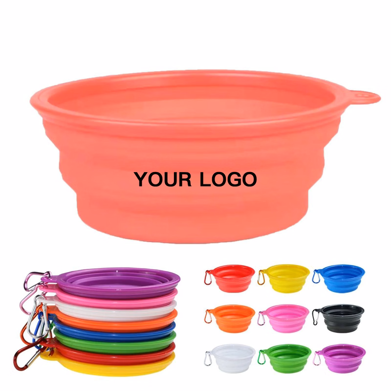 Foldable TPE and ABS Pet Feeding Bowl