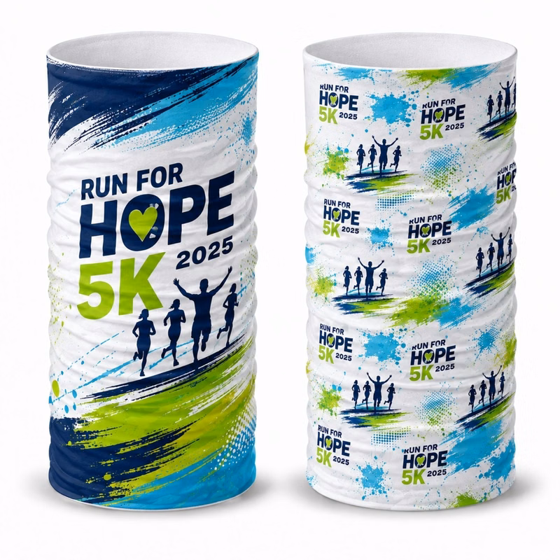 24 Hr Express Ship - Sublimated BEST VALUE lightweight Seamless Neck Gaiter (In stock)