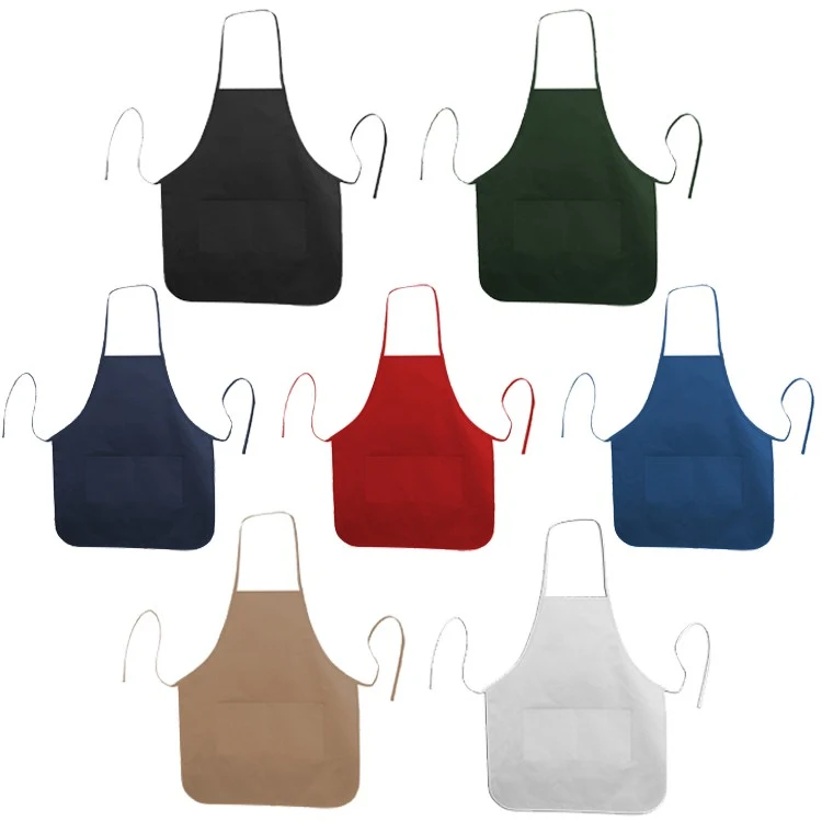 Long Round Bottom Cotton Twill Apron 1