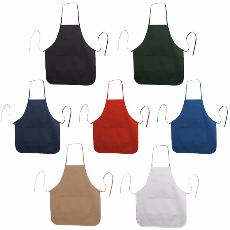 Long Round Bottom Cotton Twill Apron