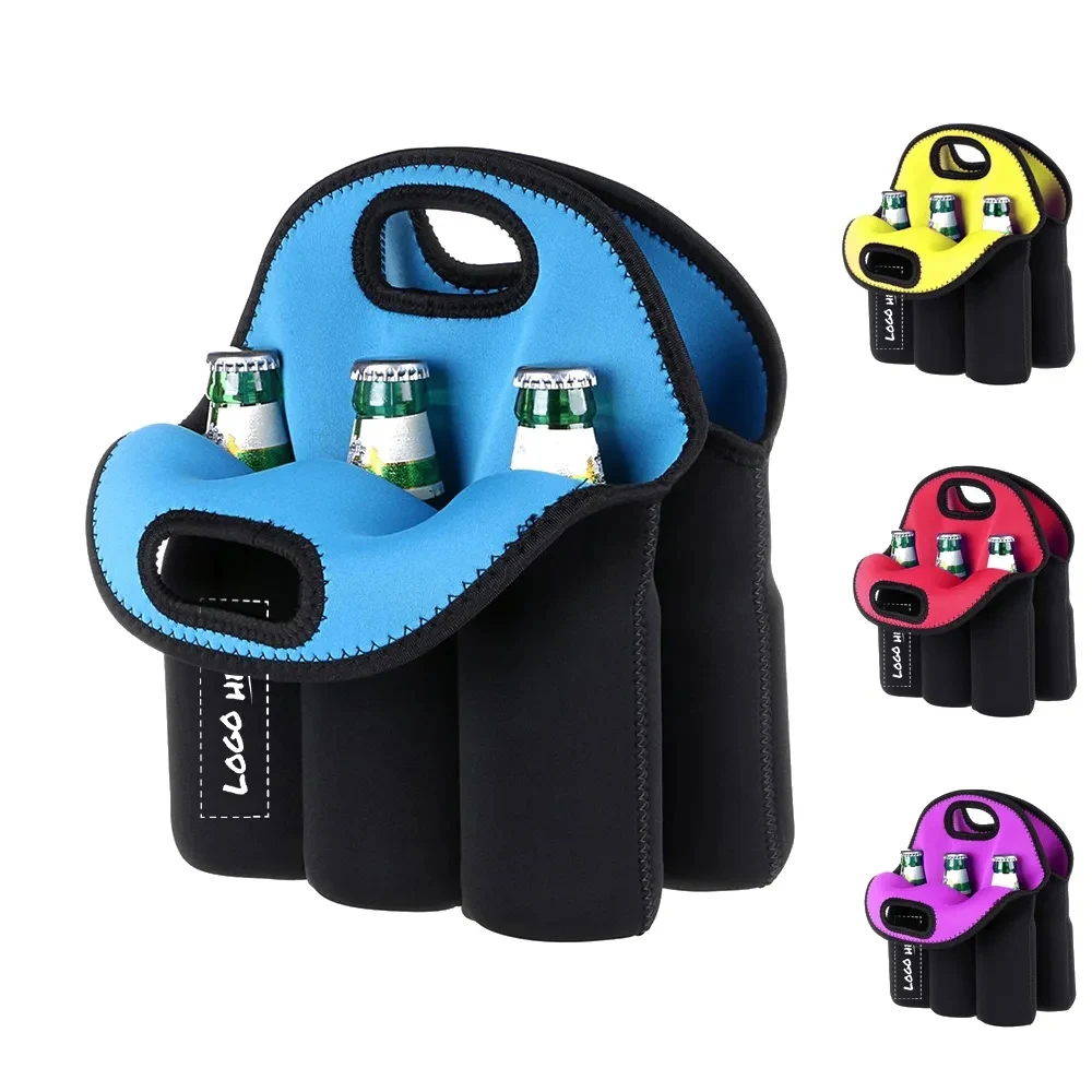Insulated Neoprene Wine Carrier Tote Bag 1