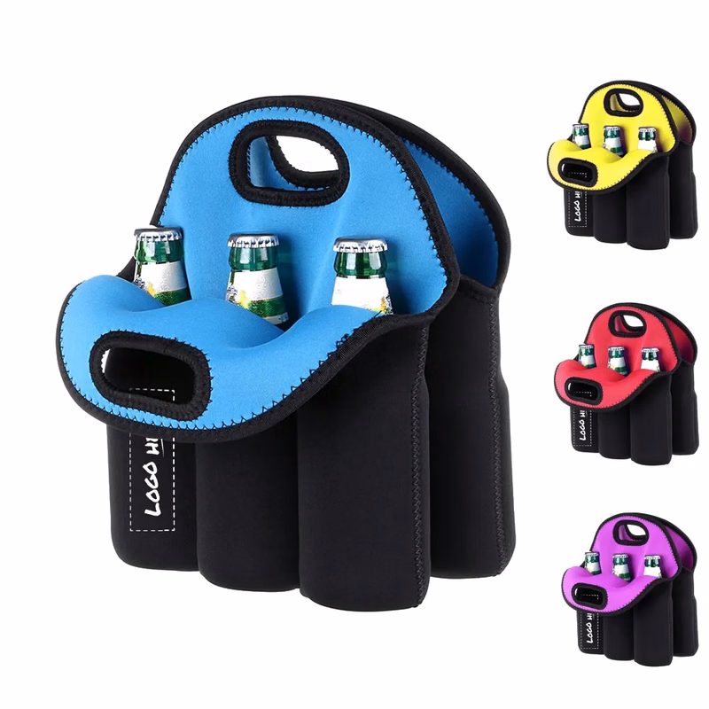 Insulated Neoprene Wine Carrier Tote Bag