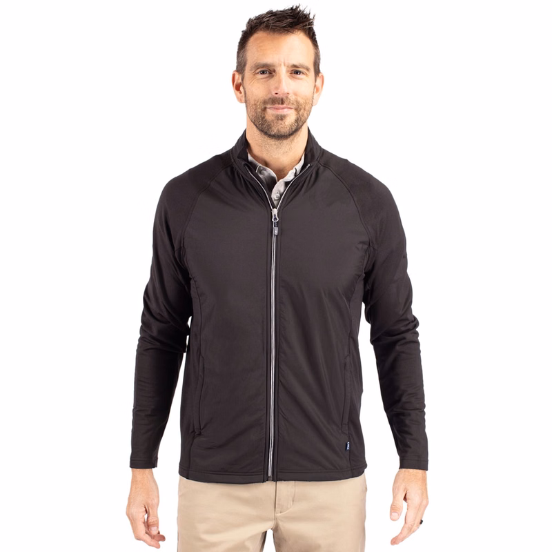 Cutter & Buck Adapt Recycled Soft Knit Stretch Mens Hybrid Full Zip Jacket