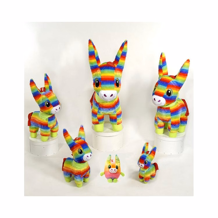 Donkey Plush Toys - Piata Colors 15"