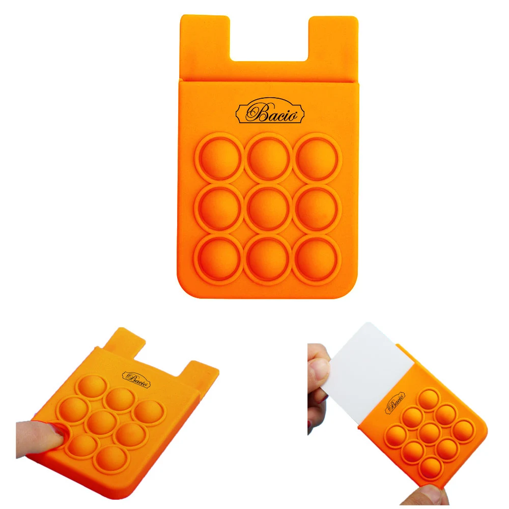 Adhesive silicone cell phone wallet 1
