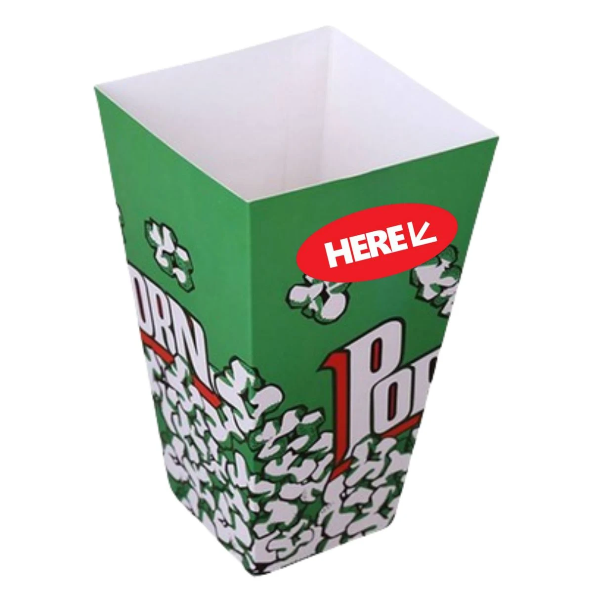 MOQ30 6.31" x 3.50" Popcorn Boxes 4 Color print 1