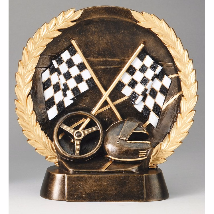 Racing High Relief Circular Plate Award