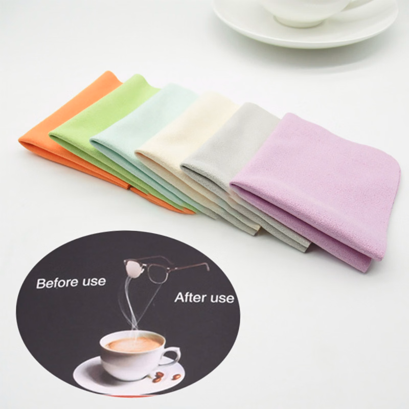 Nano Microfiber Anti-fog Glasses Screen Cleaning Cloth in Zipper Bag