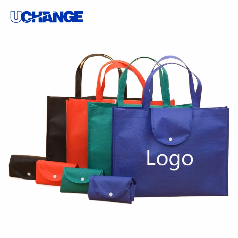 Button Closure Non-Woven Tote Bag