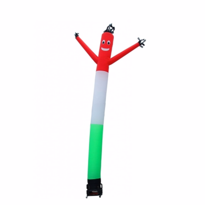 Red White Green Inflatable Tube Man - 20ft with Blower.
