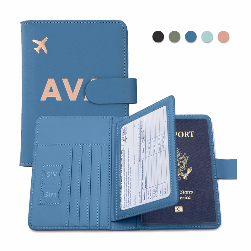 PU Leather Passport Bag
