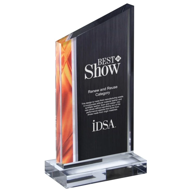 8-3/4" Deco Wedge Flame Acrylic Award 1