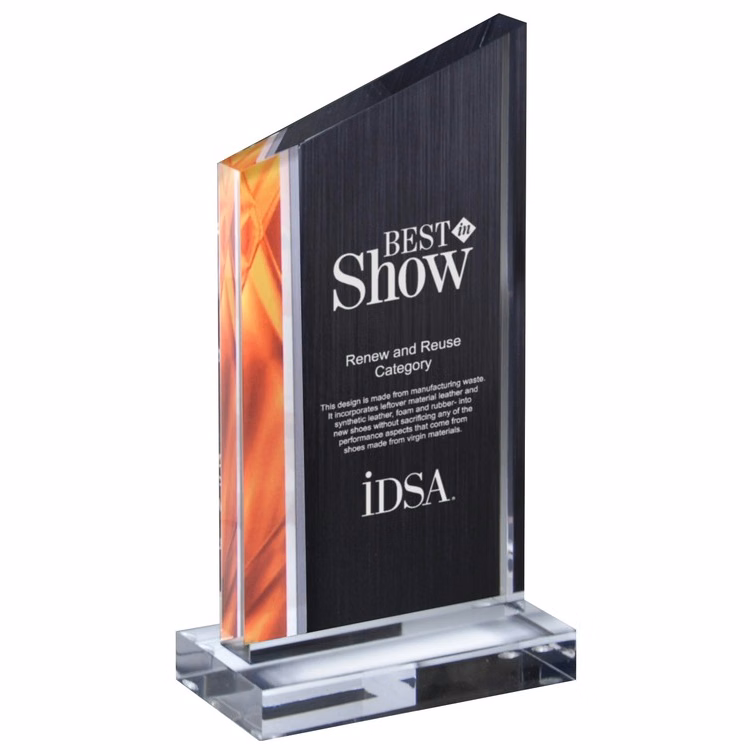 8-3/4" Deco Wedge Flame Acrylic Award