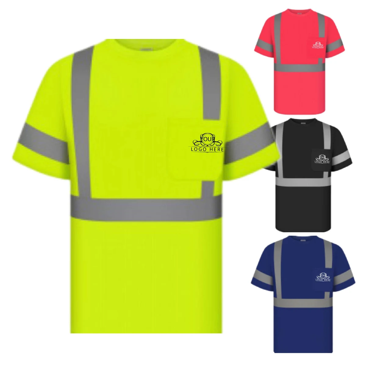 High Visibility T-Shirt w/Pocket 1