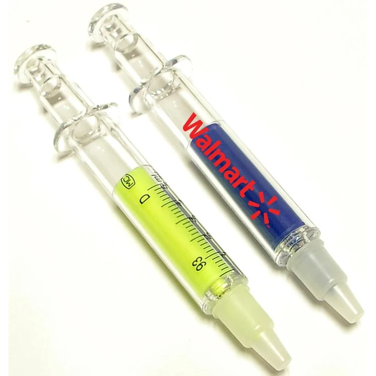 Syringe shape highlighter with scale. 1
