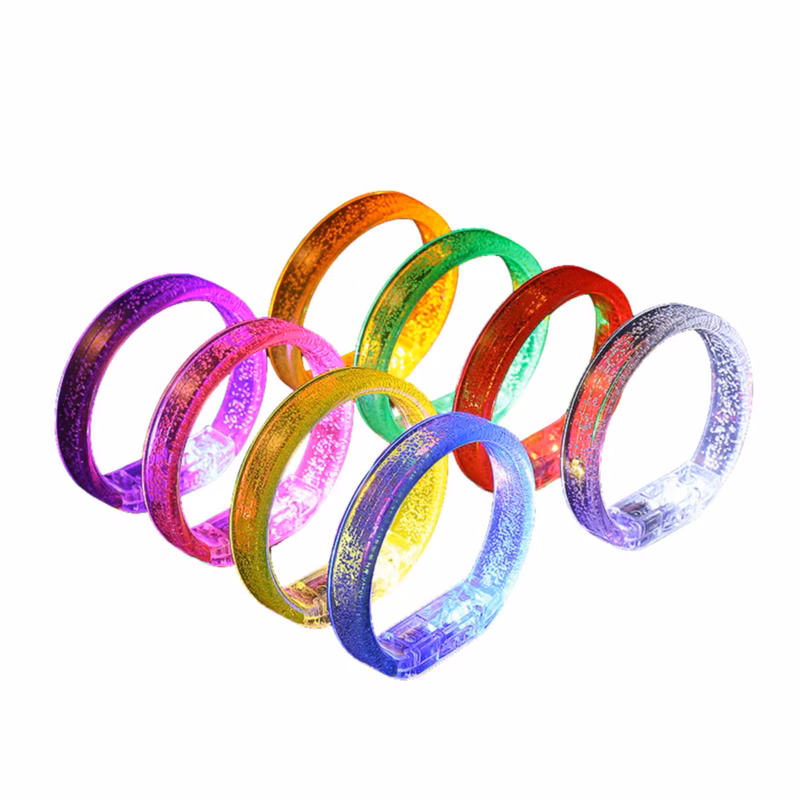 Custom Glitter LED Light Up Wristband