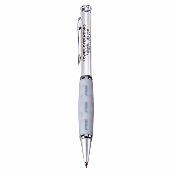 Boreas-I Frosted White Metal Pen, Ballpoint pen (Cross Style Refill)