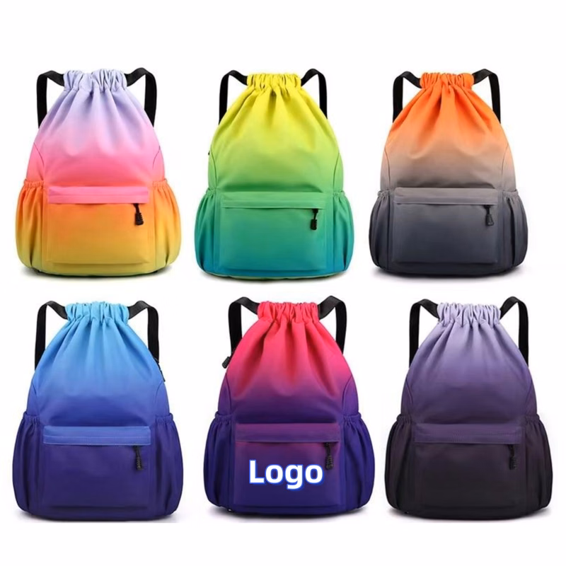 Youthful & Vibrant Gradient Color Waterproof Backpack For College & Sport & Travel & Beach & Gym