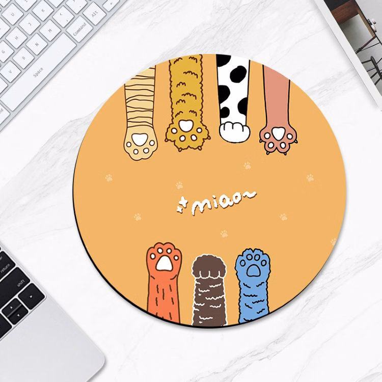 Smooth Tracking PU Round Mouse Pad