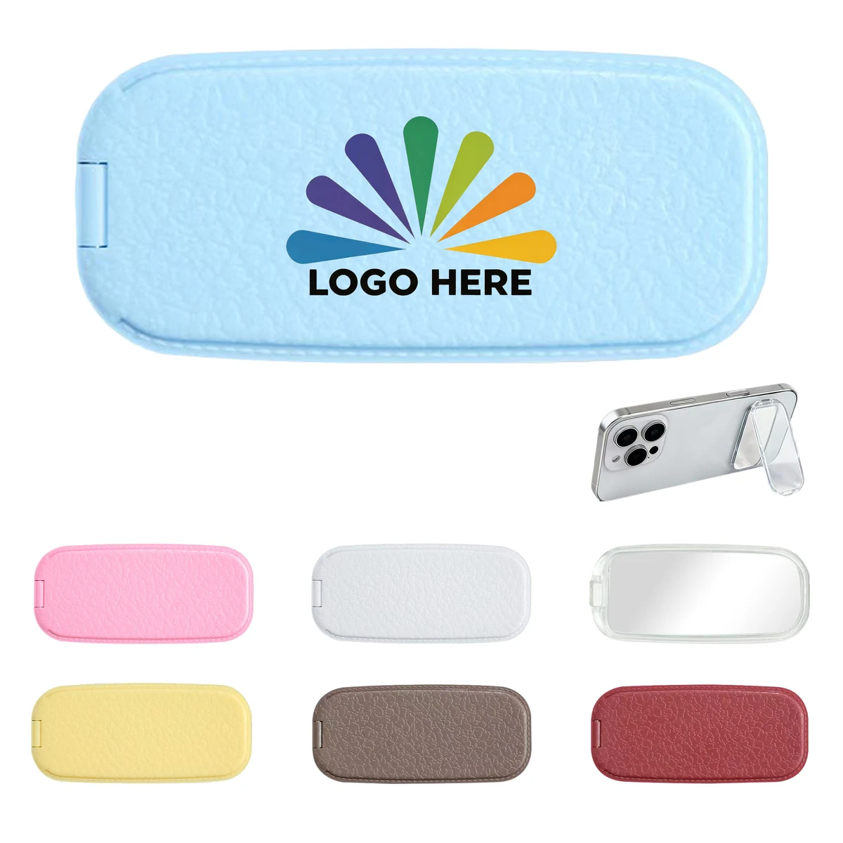 Portable Custom UV Logo Adhesive Mirror Phone Stand 1