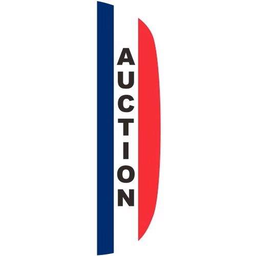 "AUCTION" 3' x 12' Message Flutter Flag