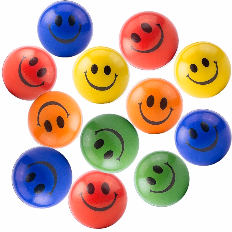 Neon Colored Emoji Foam Stress Balls