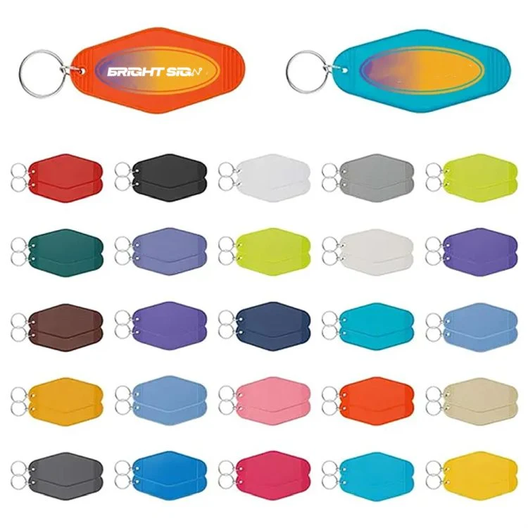 Vintage-Style Sublimation Plastic Keychain 1