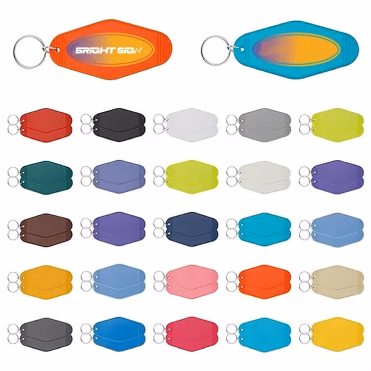 Vintage-Style Sublimation Plastic Keychain