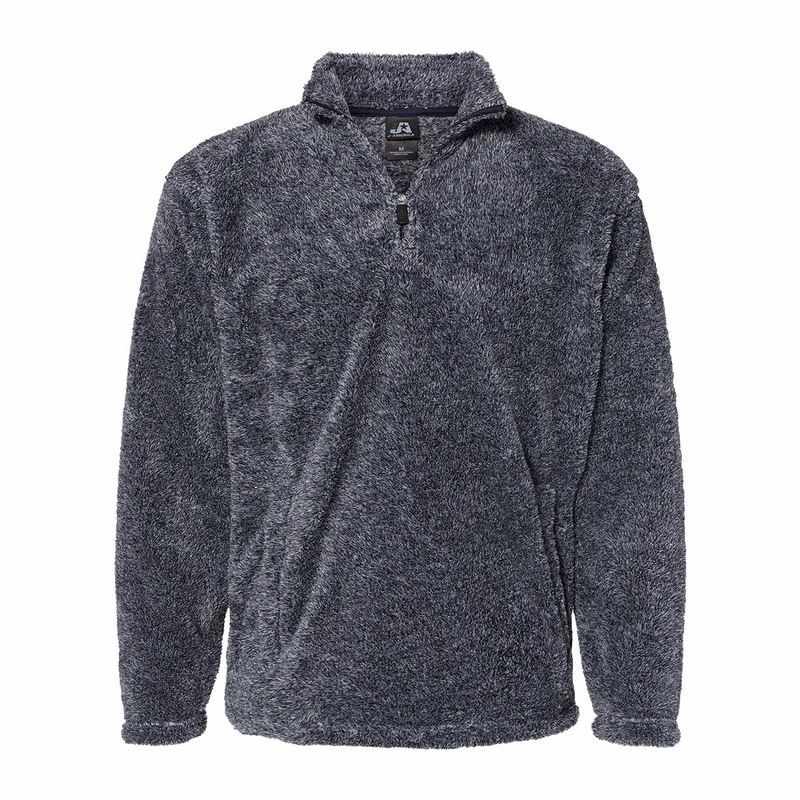 Unisex Boundary Shag Frosty Sherpa Quarter-Zip Pullover - 8464