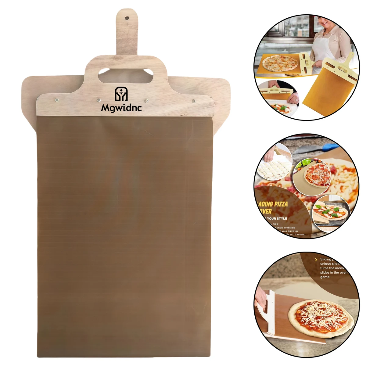 Wooden Multi-Purpose Pizza Peel Sliding Shovel for Creative Home Life 1