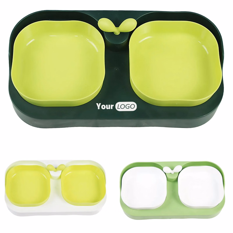Polypropylene Fresh Pet Feeding Double Bowls