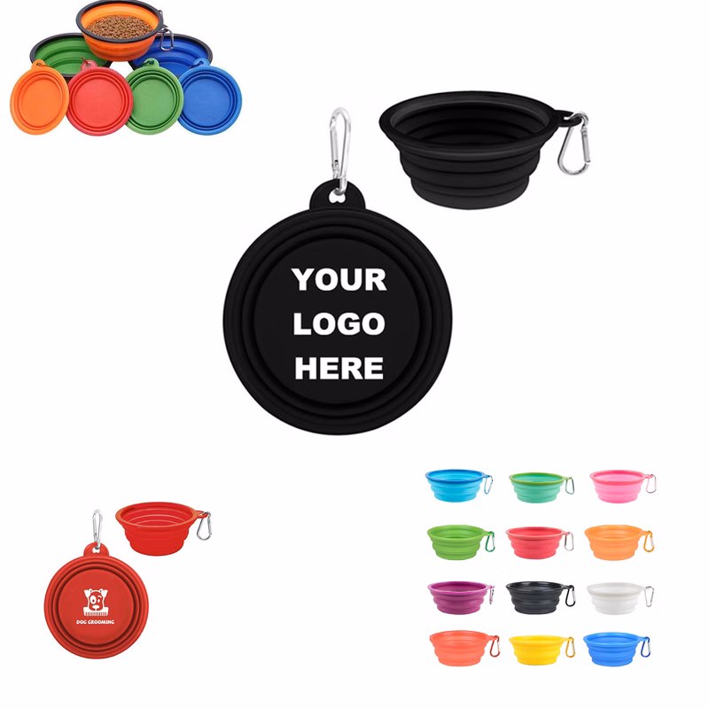 Folding Silicone Collapsible Soft Pet Bowl MOQ50
