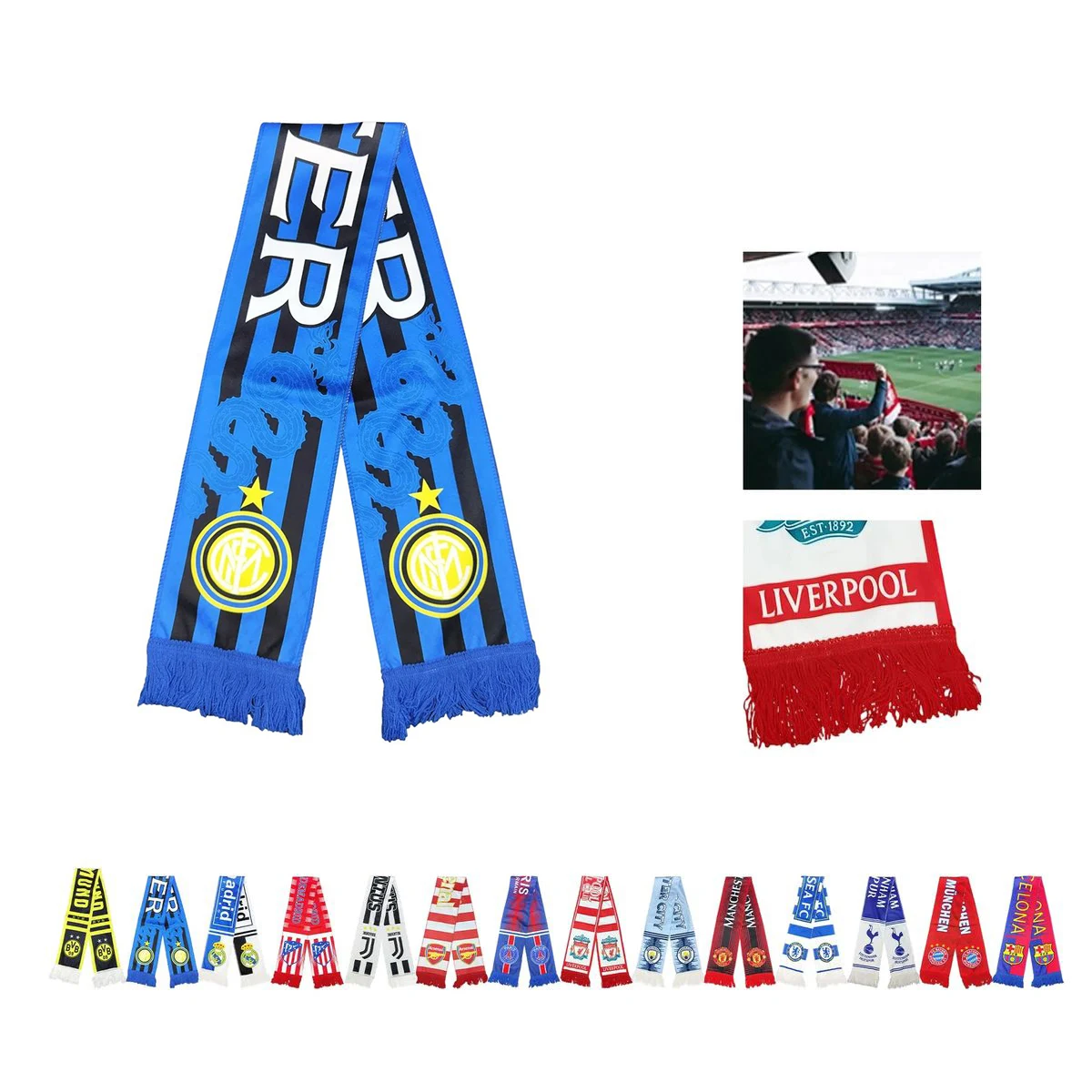 Comfortable Team Scarf with Bright Colors 1