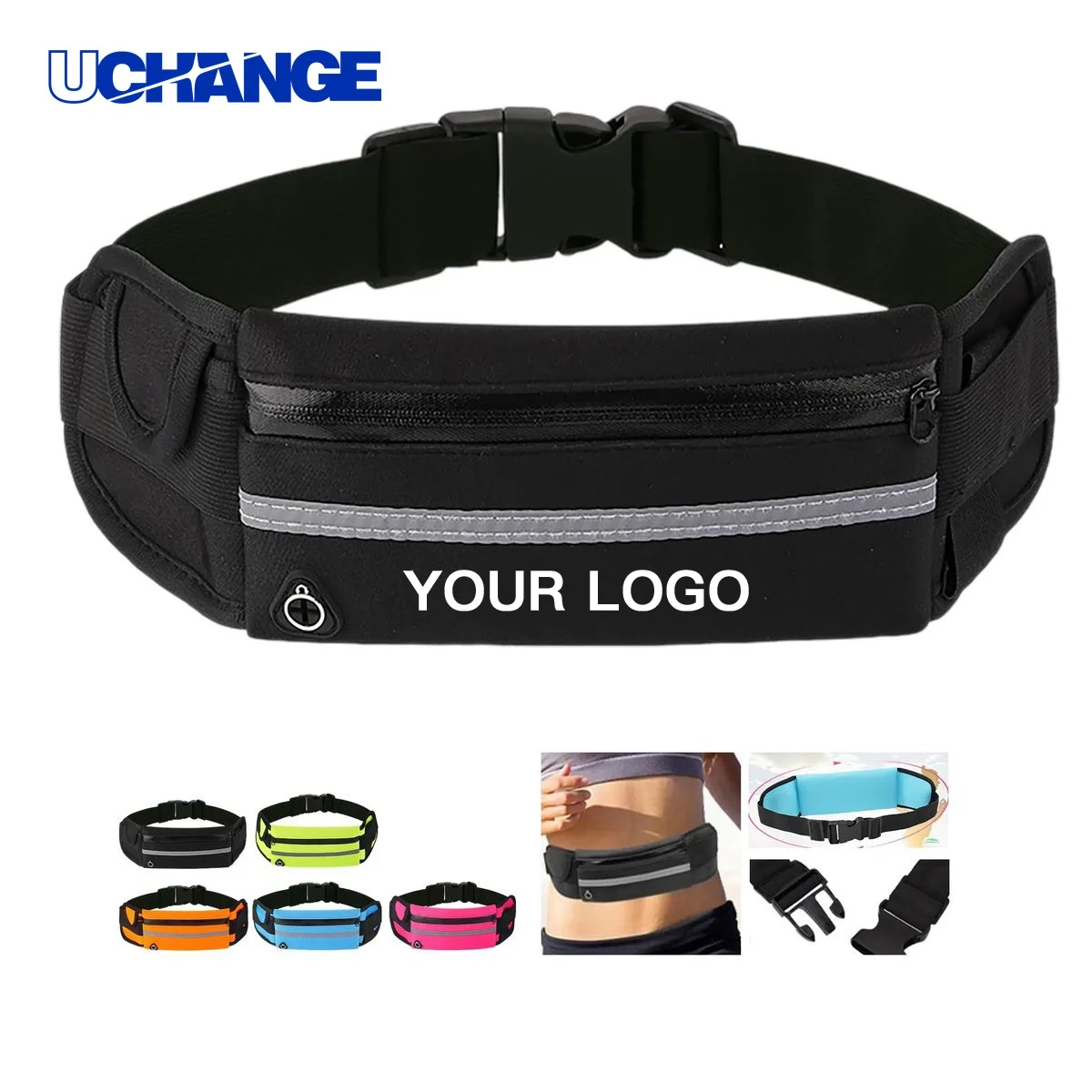 Waist Pack Bag with Bottle Holder and Pockets for Outdoor Use 1