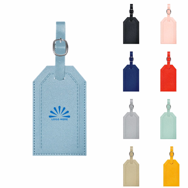 Personalized PU Leather Luggage Tag with ID Window
