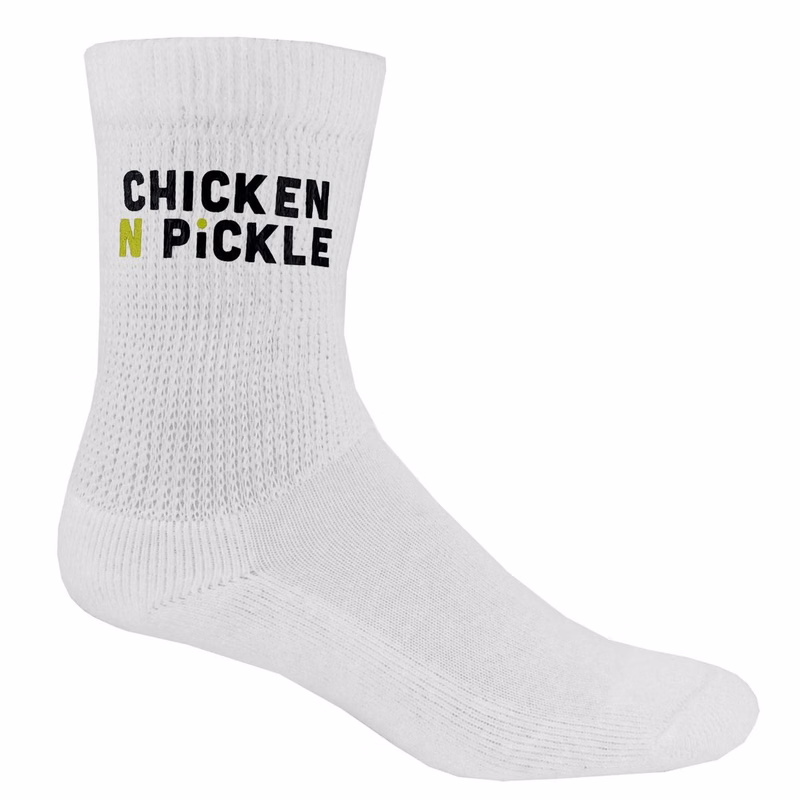 Non Binding Cotton Blend Athletic Crew Socks with Oversized DTF