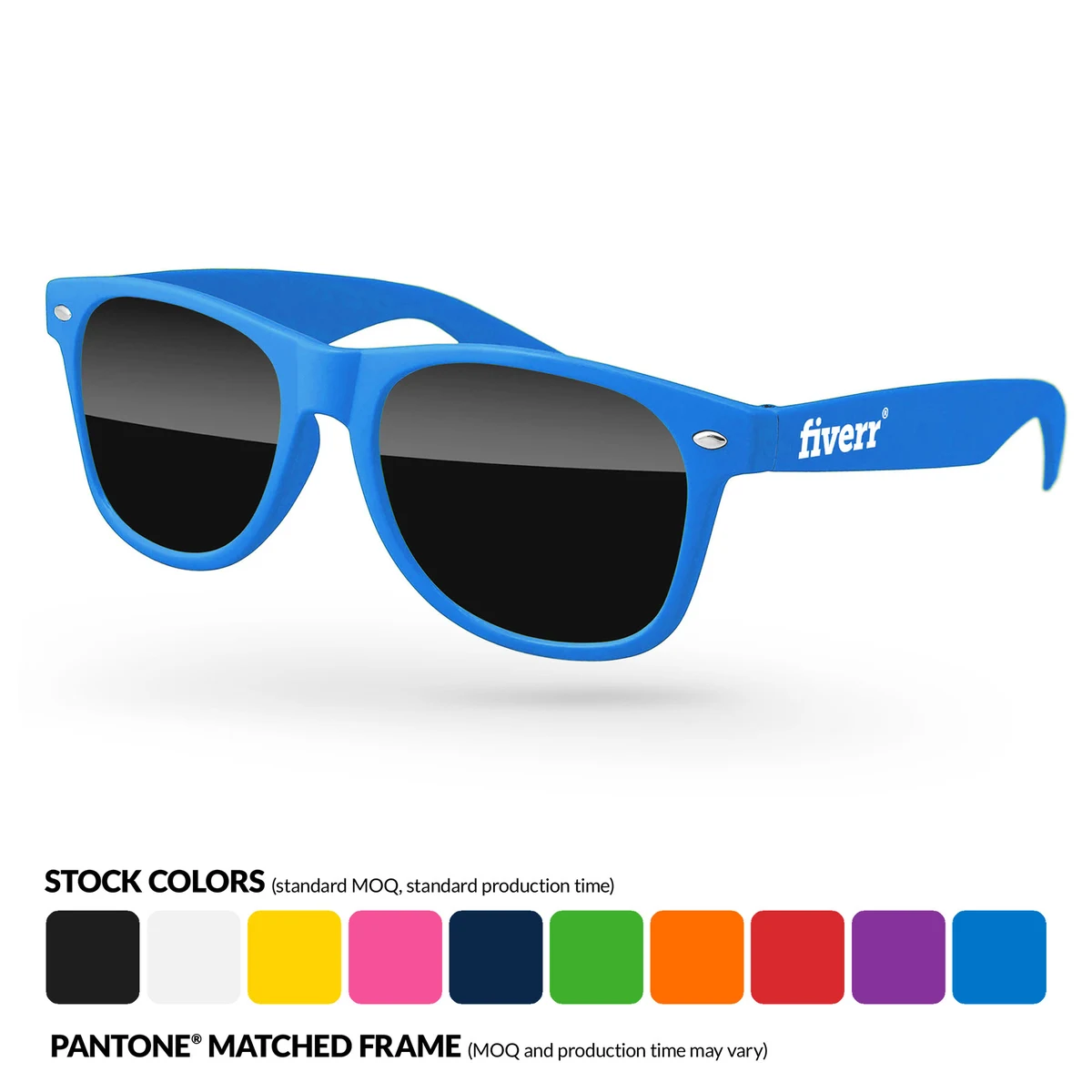Retro Sunglasses w/ 1-Color Temple Imprint 1