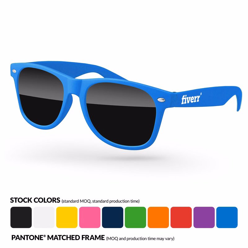 Retro Sunglasses w/ 1-Color Temple Imprint