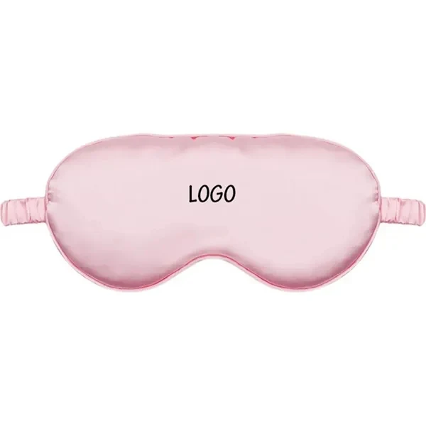 Custom 8 Inch Adjustable Silk Sleep Eye Mask with Soft Padding — Travel Wellness 1