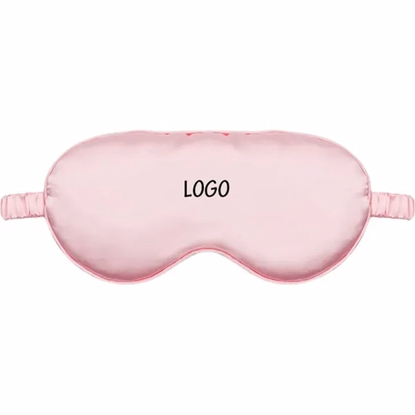 Custom 8 Inch Adjustable Silk Sleep Eye Mask with Soft Padding — Travel Wellness