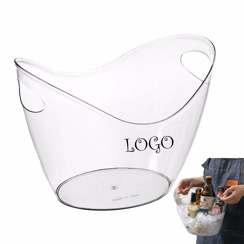 MOQ 20 Boat Shaped Transparent Ice Bucket Party Bar Cooler