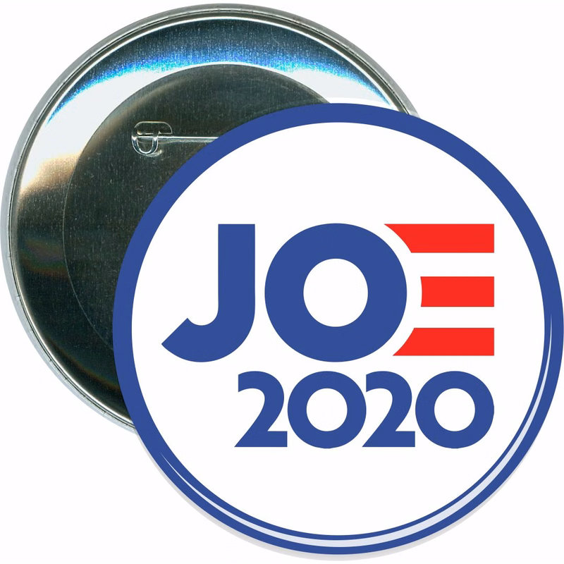 Biden 2020, Joe 2020, Blue Border , Political Button