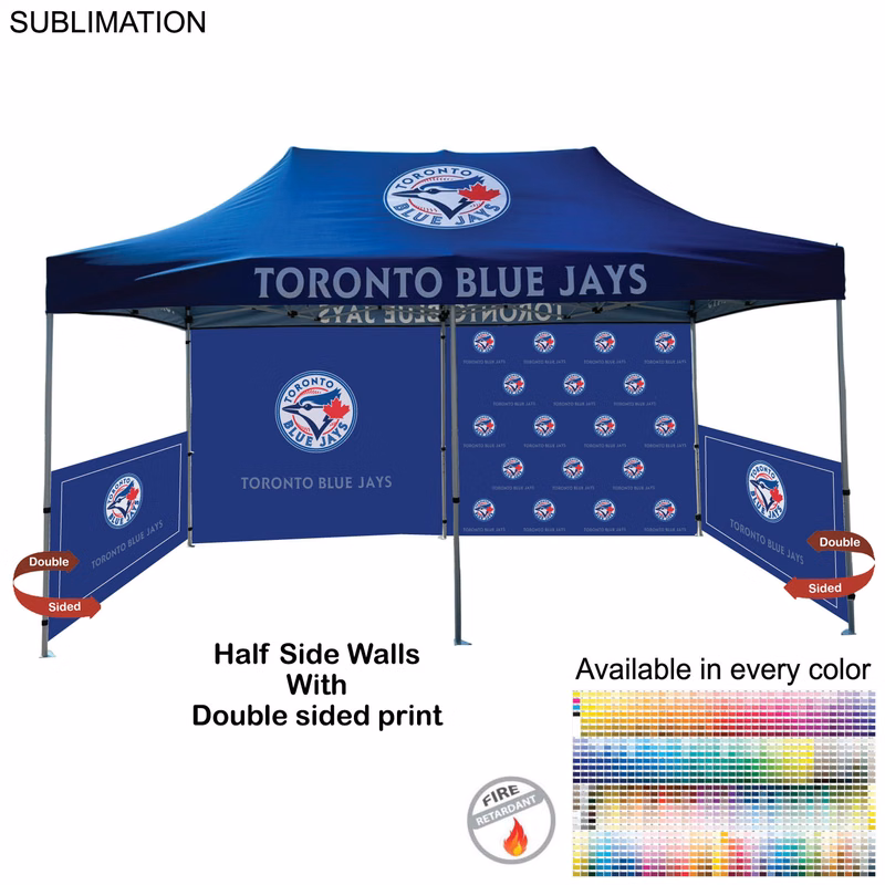 Half Side Wall for 10x20 Tent Kit, Sublimated, Double Sided Print