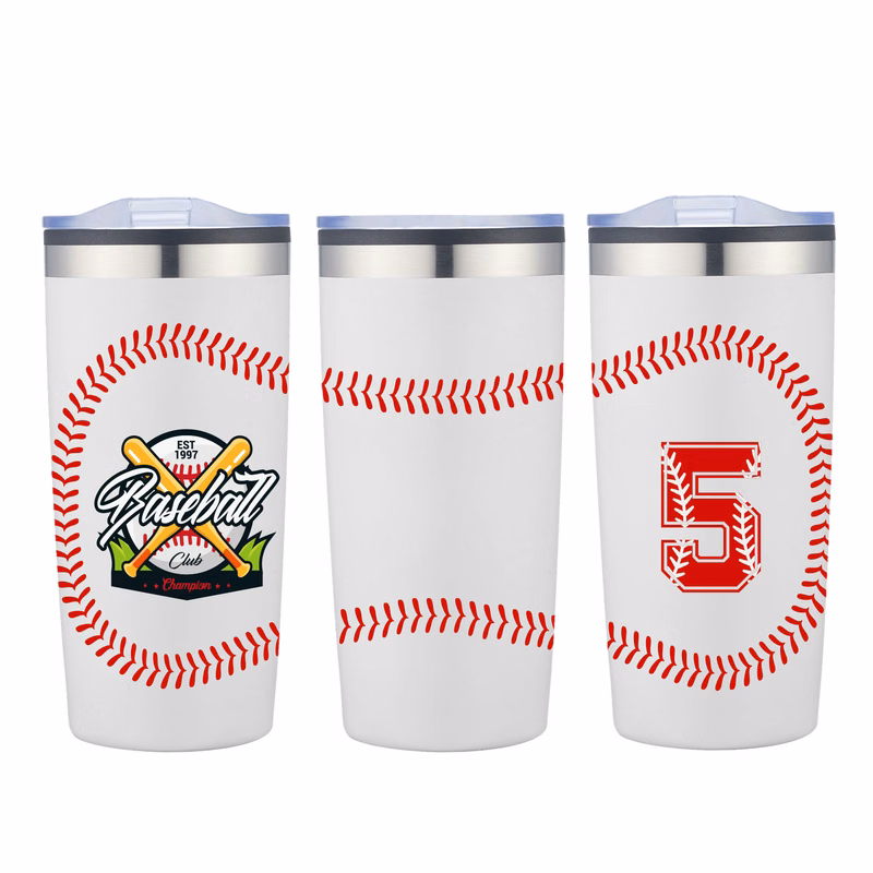 20 oz. Baseball Design Double Wall Tumbler