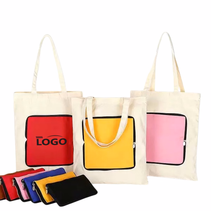 Foldable Poly Cotton Canvas Tote