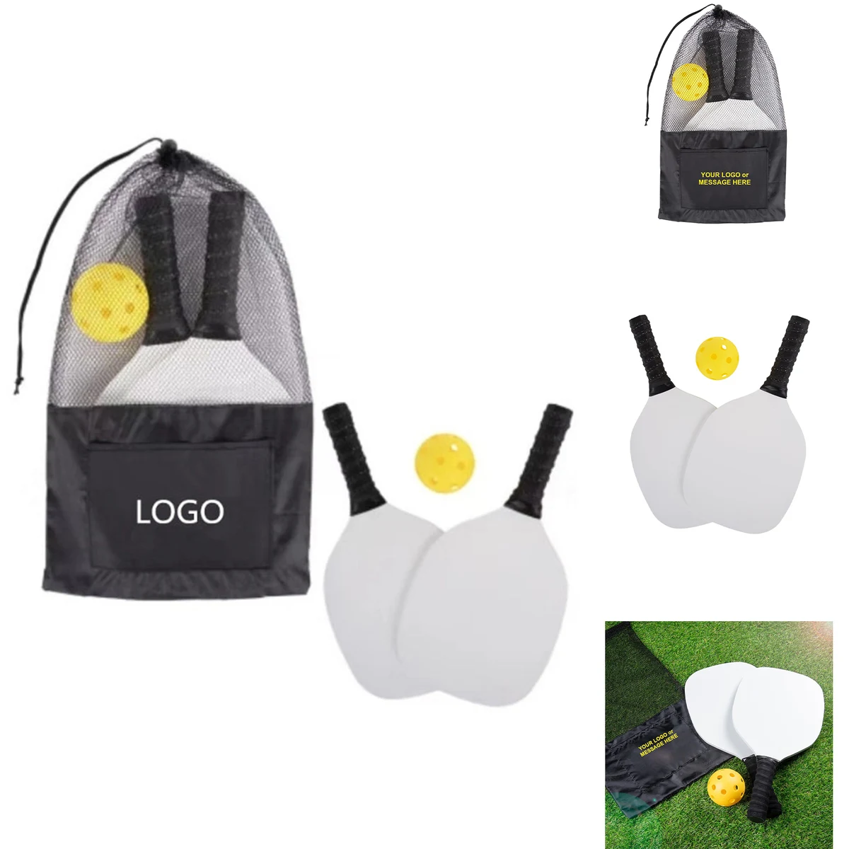 Promotional 3-Piece Pickleball Set with Custom Imprinted Bag 1