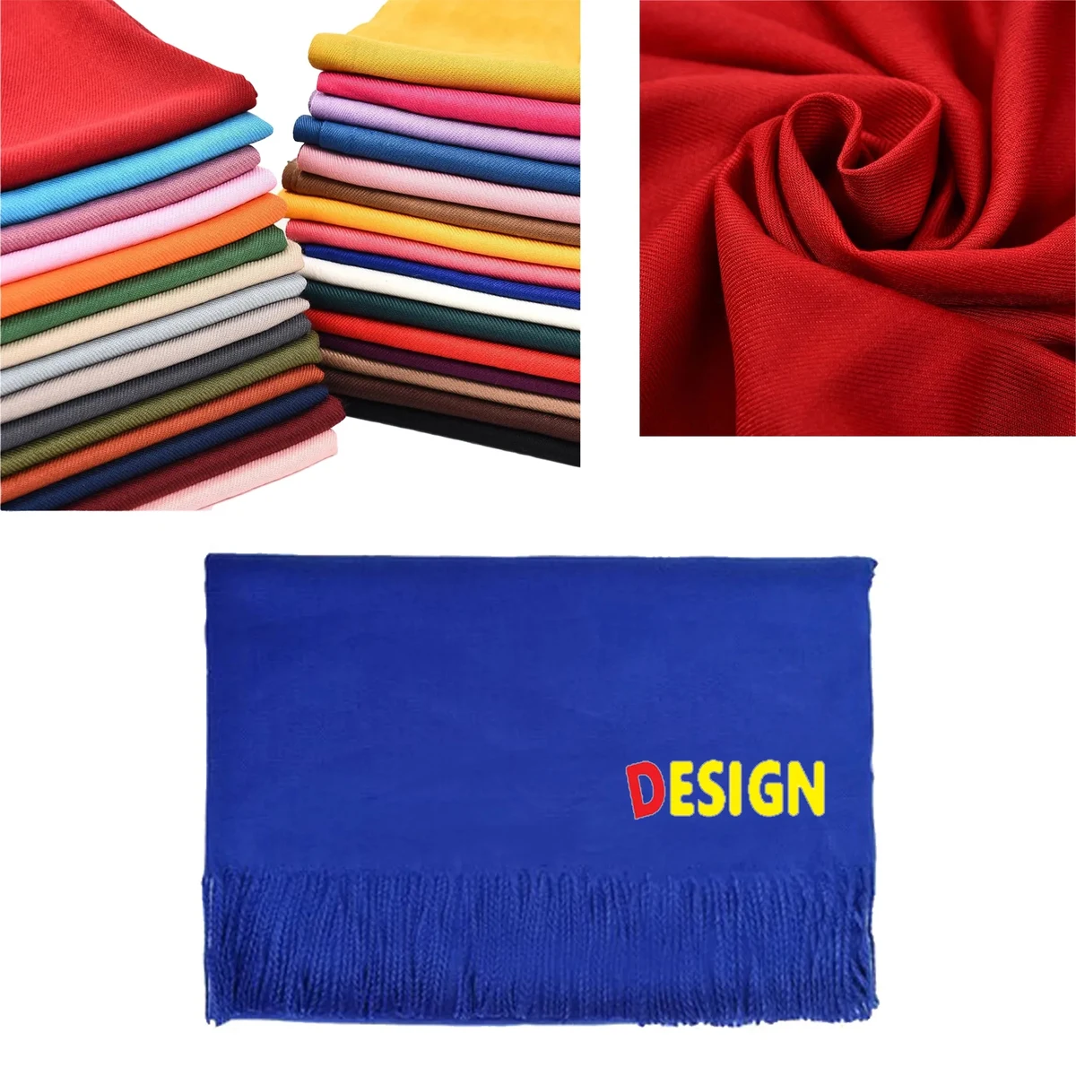 230G Winter Cashmere Scarf With Fringes 1